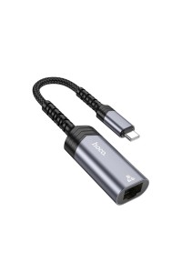 Hoco UA26 Tak Çalıştır Type-C to RJ45 100 Mbps Ethernet Dönüştürücü