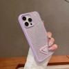 Apple iphone 15 PRO Prada Taşlı Parıltılı Kamera Çıkıntılı LÜX  Telefon Kılıfı