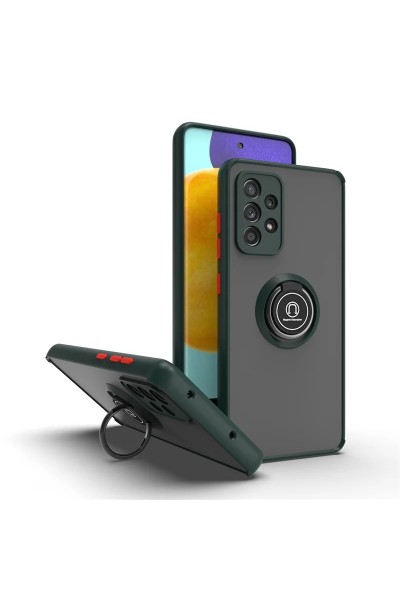 Xiaomi Redmi 12 Darbeye dayanıklı yüzüklü zırhlı mat kılıf manyetik tutucu halka standı kapak kılıf