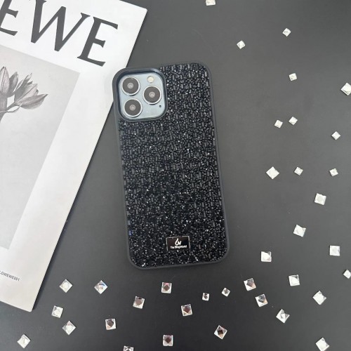 Apple Iphone 11 Uyumlu Parlak Pırlanta Dik Taşlı Desen Sawaroski Logolu Lux Kılıf Kapak