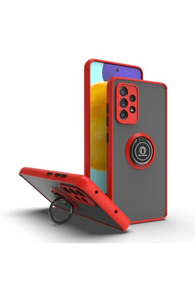 Apple İphone 15 Pro Max Darbeye dayanıklı yüzüklü zırhlı mat kılıf manyetik tutucu halka standı kapak kılıf