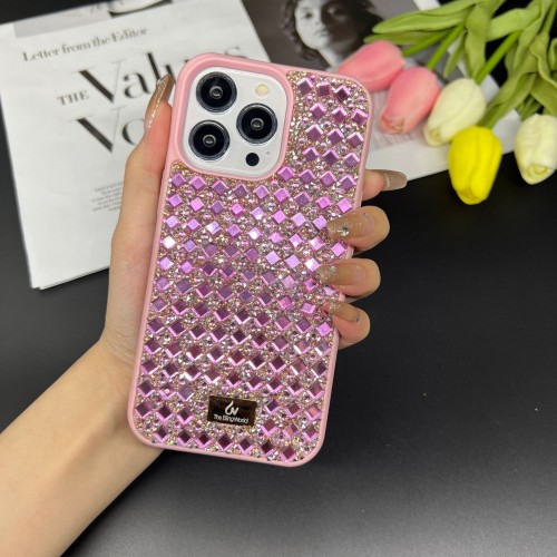 Apple Iphone 15 Pro Max Uyumlu Taşlı Pırlanta Kılıf Kapak