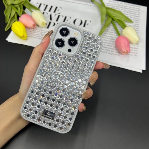 Apple Iphone 15 Pro Max Uyumlu Taşlı Pırlanta Kılıf Kapak