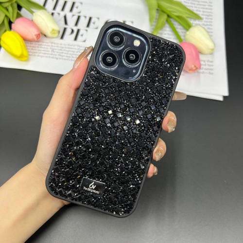 Apple Iphone 15 Pro Max Uyumlu Taşlı Pırlanta Kılıf Kapak