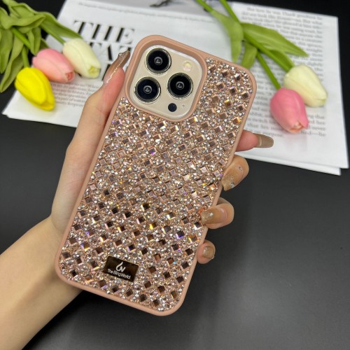 Apple Iphone 15 Pro Max Uyumlu Taşlı Pırlanta Kılıf Kapak