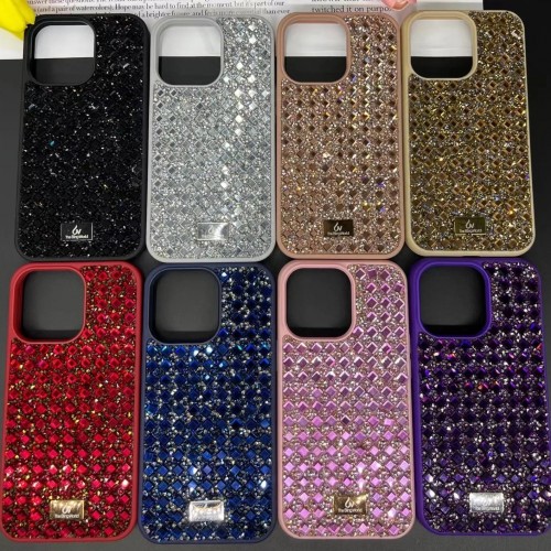 Apple Iphone 15 Pro Max Uyumlu Taşlı Pırlanta Kılıf Kapak