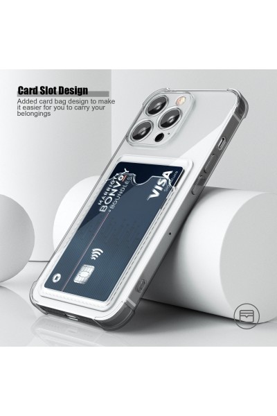 Oppo A16 uyumlu Darbe Emici Şeffaf Kartlık Kılıf kapak