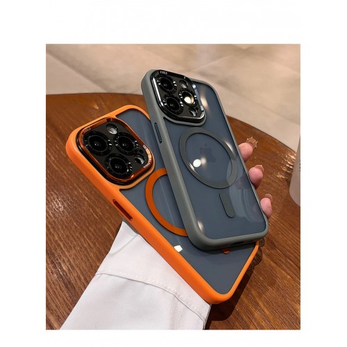 Samsung Galaxy S24 uyumlu Lens koruma şeffaf darbeye dayanıklı lüks  Magsafe manyetik kablosuz şarj kılıf kapak