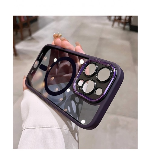 Samsung Galaxy S24 uyumlu Lens koruma şeffaf darbeye dayanıklı lüks  Magsafe manyetik kablosuz şarj kılıf kapak