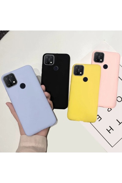 Oppo A15/A15s Kılıf Kamera Korumalı Silikon Rubber Arka Kapak