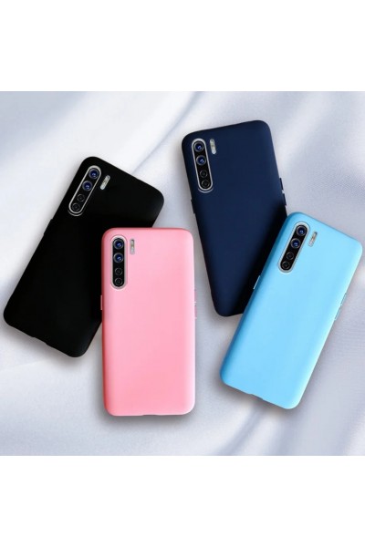 Oppo A91,RENO3 Kılıf Kamera Korumalı Silikon Rubber Arka Kapak