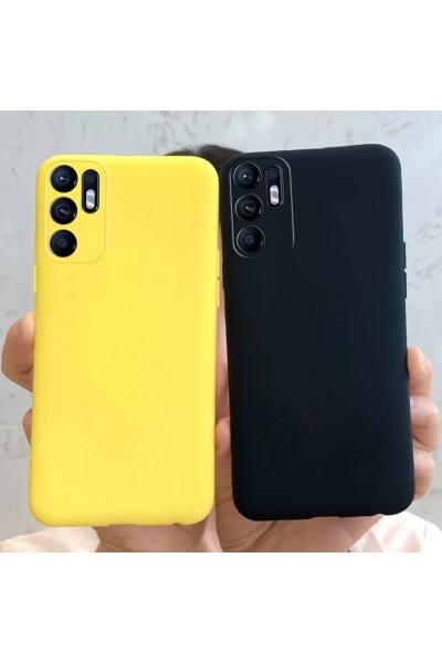 Oppo RENO 6 Kılıf Kamera Korumalı Silikon Rubber Arka Kapak