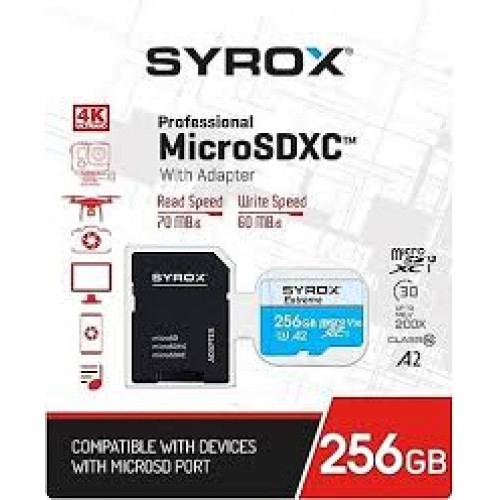 Syrox  MC256 256GB Micro Sd Hafıza Kartı