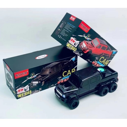 G63 Pickup araba şekilli Bluetooth müzik hoparlörü ile TF USB FM AUX Handsfree özçekim TWS disko işık