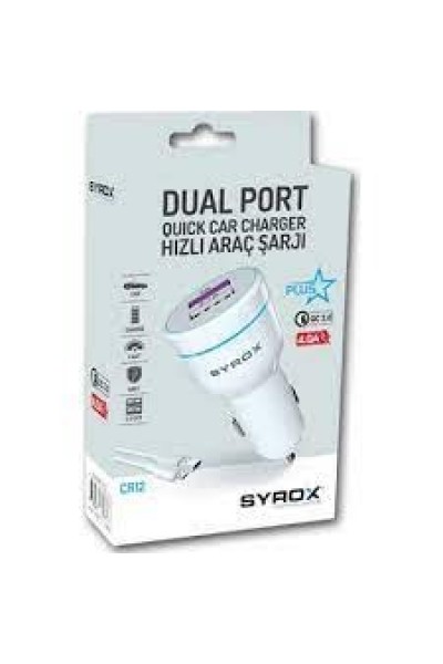 Syrox CR12 4.0A Araç içi şarj adaptörü
