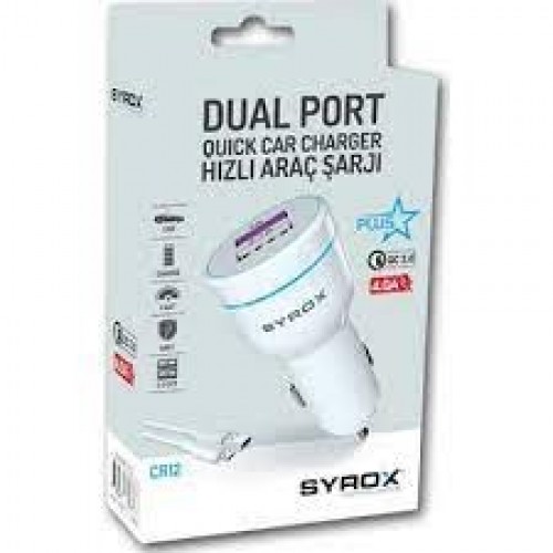Syrox CR12 4.0A Araç içi şarj adaptörü