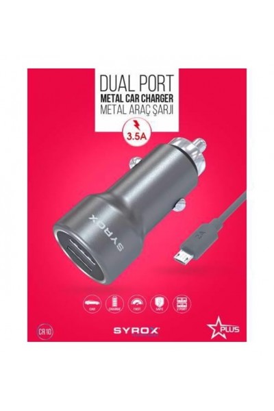 Syrox CR10 3.5A Araç içi şarj adaptörü