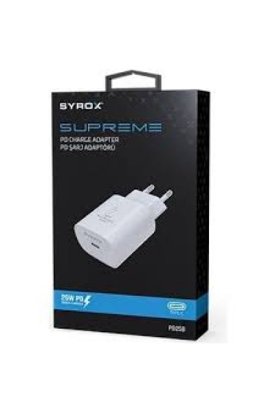 Syrox PD25B 25W PD Şarj Adaptörü