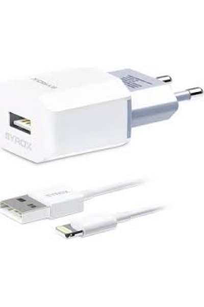 Syrox J46 Şarj Aleti ve Lightning Kablo Set 1.6A