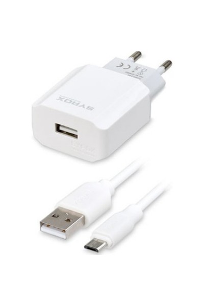 Syrox J47 2.6A Micro USB Duvar Şarjı ve Micro USB Kablo Seti 