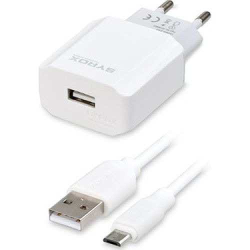Syrox J47 2.6A Micro USB Duvar Şarjı ve Micro USB Kablo Seti