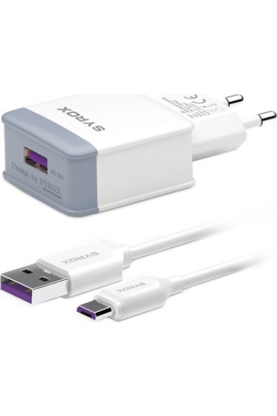 Syrox Q30 Micro usb Girişli 3.0 Amper Hızlı Şarj Aleti (Kablo + Başlık)