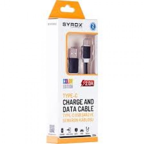 Syrox C64 2.0A Type-C Şarj & Data Kablosu