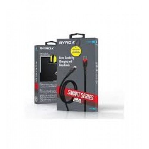 Syrox C130T PD 30W Type-C Hasir 120 Cm Q3.0 Hizli Şarj ve Data Kablosu