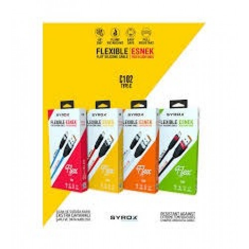 Syrox C102 2.1A Type-C Silikon Şarj & Data Kablosu